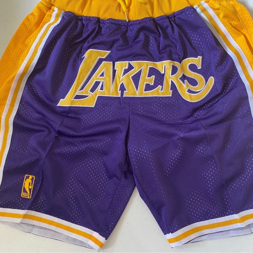 Los Angeles Lakers Throwback Shorts Just Don